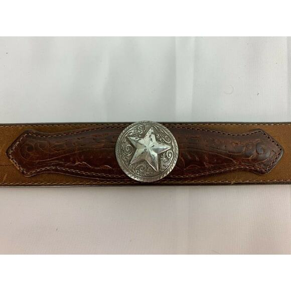 Justin Men's Cowhide Leather Belt sz 38 - Picture 3 of 5
